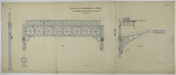 858568 Details van de overkapping van het station Utrecht Maliebaan van de H.IJ.S.M. te Utrecht: kolom, gording en ...